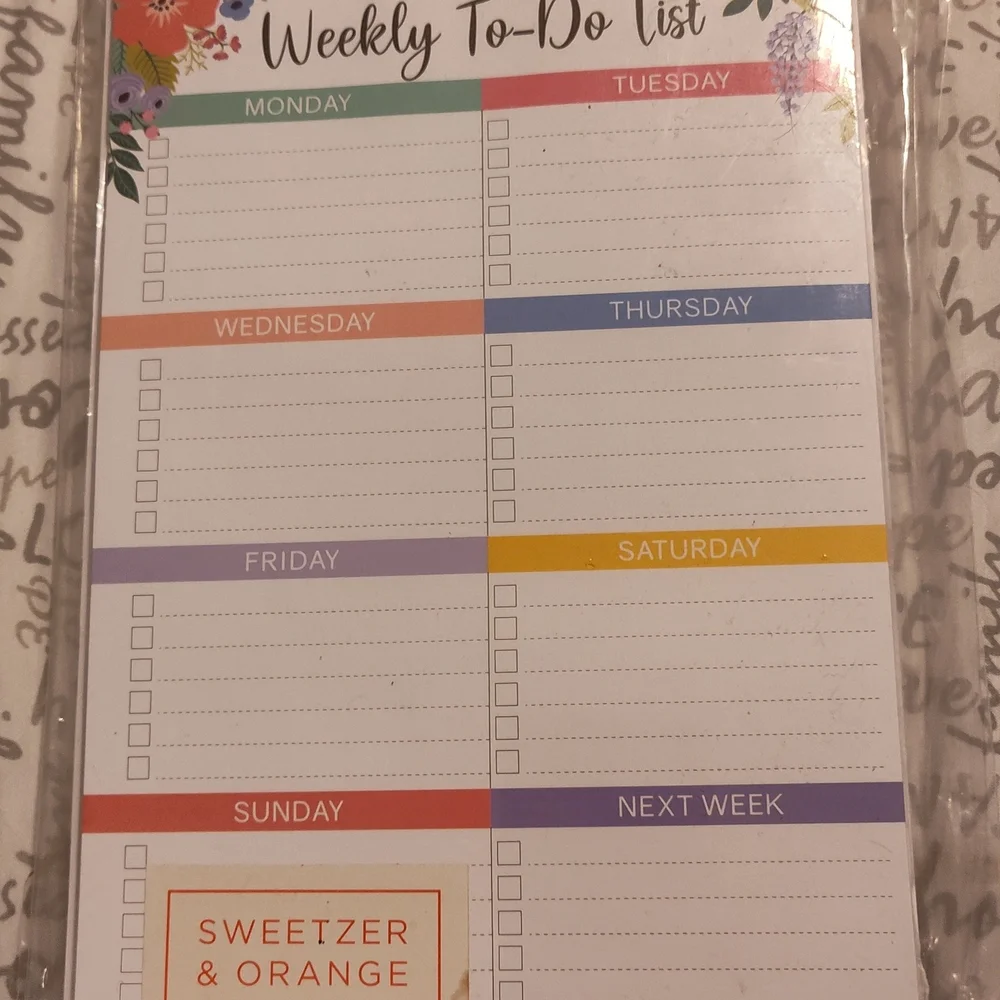 NWT! Weekly To-Do List and Grocery List Bundle